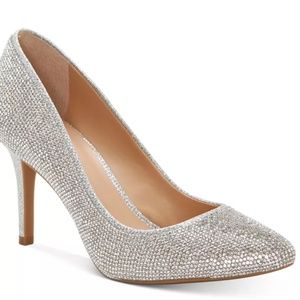 INC Silver Zitah Heels